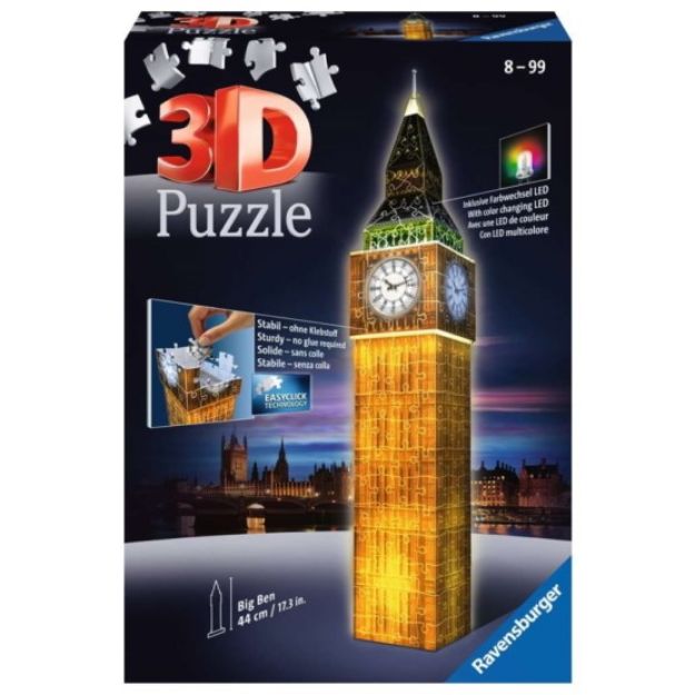 Kép Big Ben - 3D puzzle fénnyel